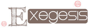 Logo de Exégesis con diseño moderno.